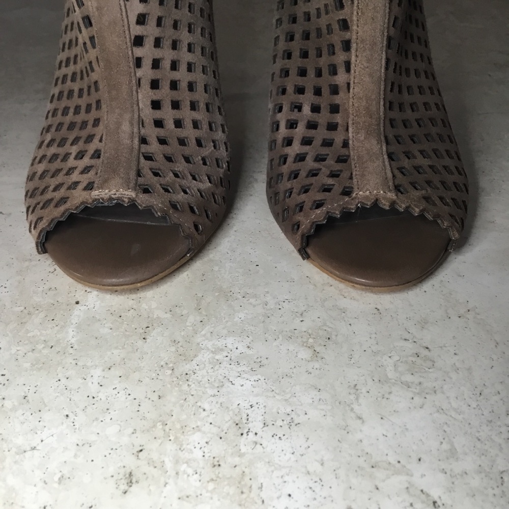 Marc Fisher Peddle Perforated Peep Toe Bootie Heel - image 6